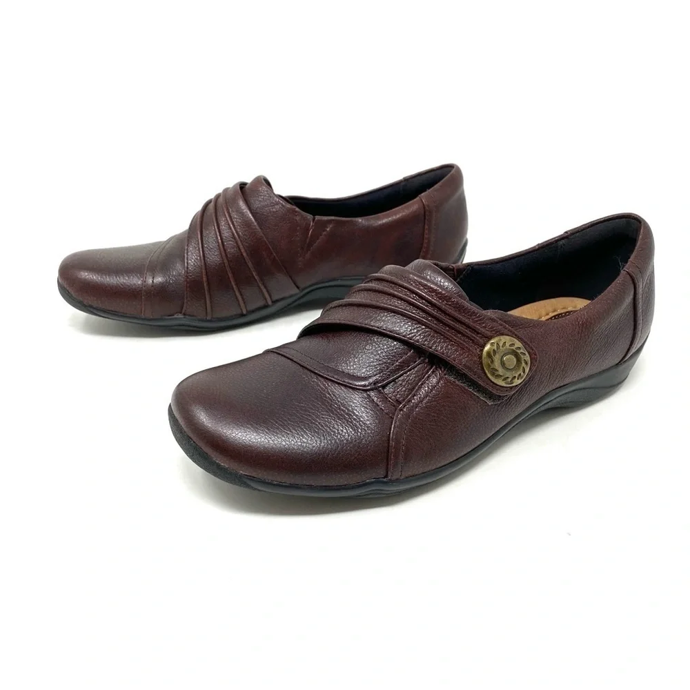 CLARKS Kessa Alcove Leather Loafer Burgundy